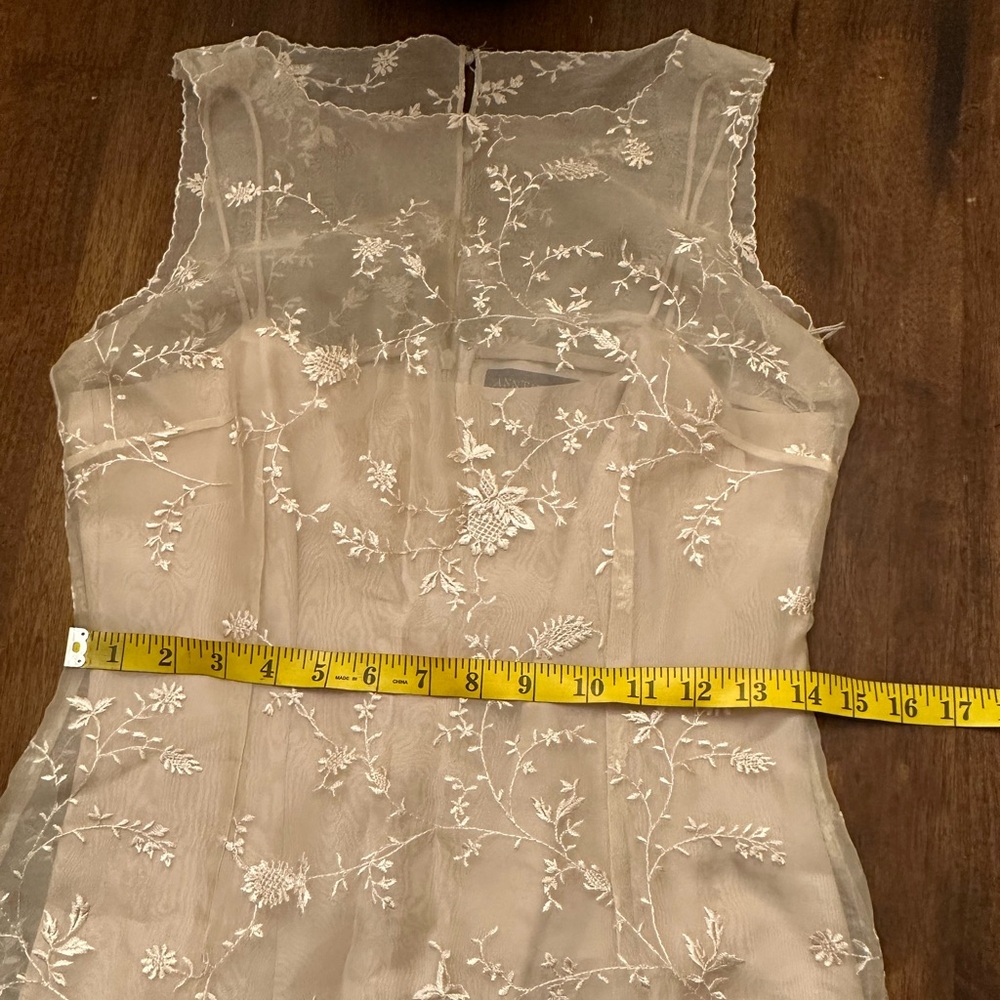 Vintage ANN TAYLOR dress, 100% silk embroidery, size 2, elegant and classy - Picture 10 of 13